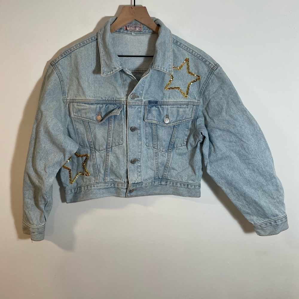 Vintage Guess Georges Marciano Jean Jacket Made In USA Trucker Denim 90's Medium - Picture 2 of 11